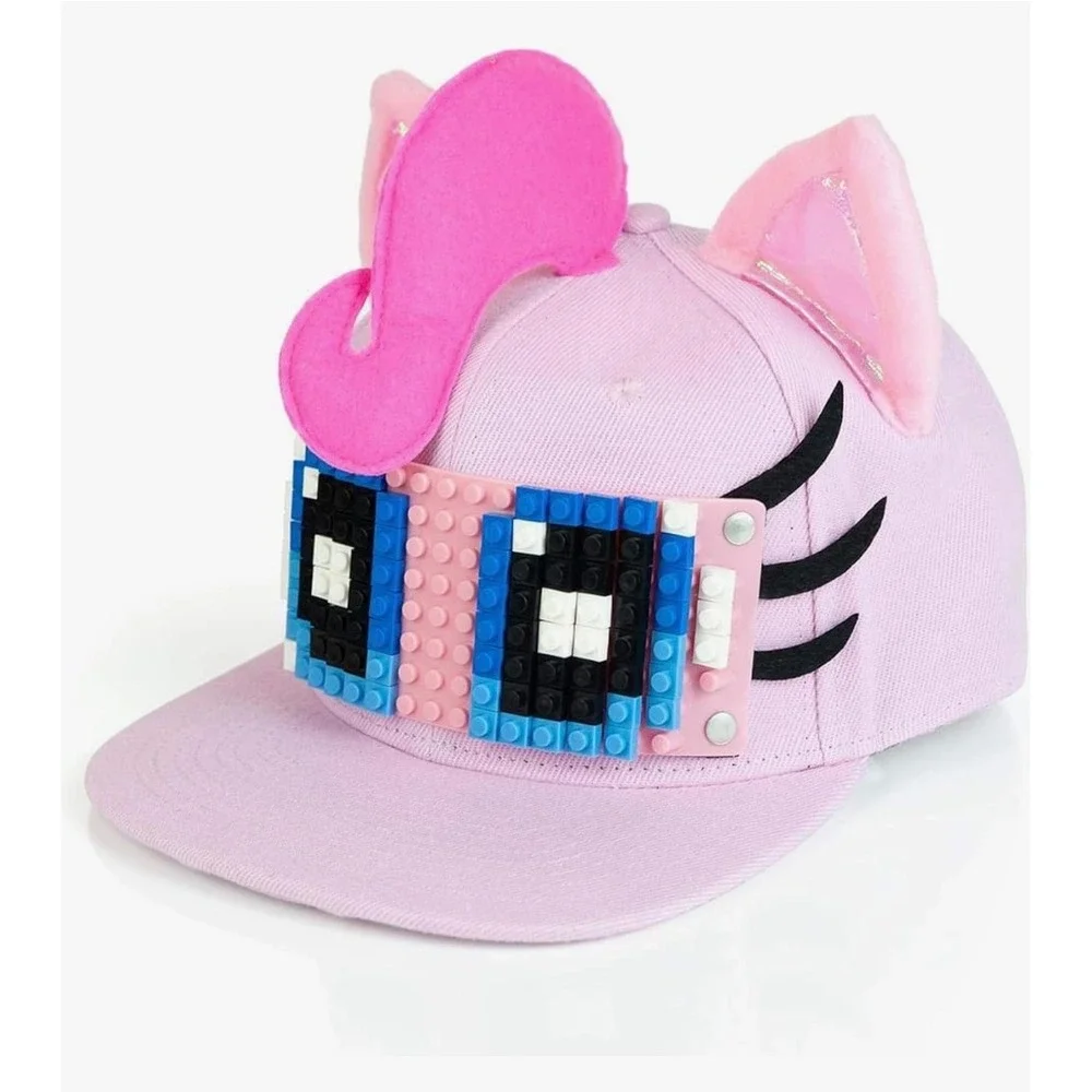 My Little Pony Pinkie Pie Bricky Blocks Build-On Snapback‎ Kit DIY Hat Pink New